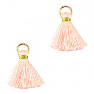 Mini Quaste 2cm - Gold-peachy rose